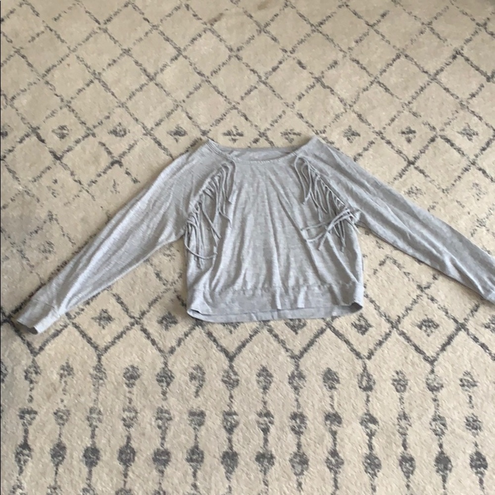 Justice Girls Long Sleeve Shirt Gray Size 8